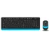 Клавиатура + Мышь A4 Fstyler FG1010 клав:черный/синий мышь:черный/синий USB Multimedia