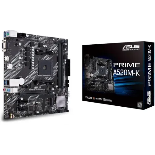 М/П SOC-AM4 Asus PRIME A520M-K 2xDDR4 mATX AC`97 8ch(7.1) GbLAN RAID+VGA+HDMI