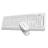 Клавиатура + Мышь A4 Fstyler FG1010 клав:белый/серый мышь:белый/серый USB Multimedia