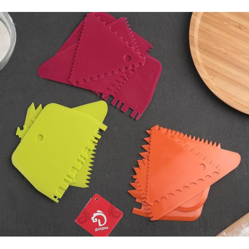 Набор кондитерских шпателей Доляна, 4 шт.(4021338)