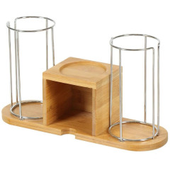 Набор чайный, 180 мл., керамика, Спектр, Y4-4593, метал. подставка, 13 пр. (393084)