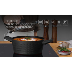 Набор посуды Polaris (кастрюля Kontur-24C (4.2 л),сковорода Kontur-20F (20см)) (*7)