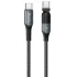 Кабель USB 3.0 Type C - Type C 1.5 м Hoco U100 5.0A PD 100W нейлон (Black)