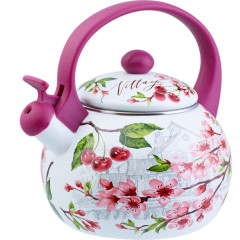 Чайник со свистком APPETITE Вишня, эмаль, 2 л. (FT7-VI)(401838)