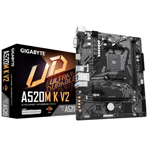 М/П SOC-AM4 Gigabyte A520M K V2 Soc-AM4 AMD A520 2xDDR4 mATX