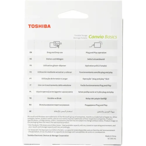 HDD USB 1Tb Toshiba HDTB510EK3AA Canvio Basics 2.5