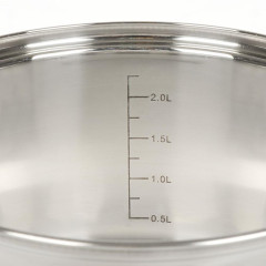 Кастрюля Daniks Веллингтон, нерж., индукция, 2,8 л. (GS-01415-18CA)(397629)