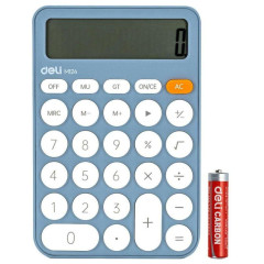 Калькулятор Deli EM124BLUE синий 12-разр.