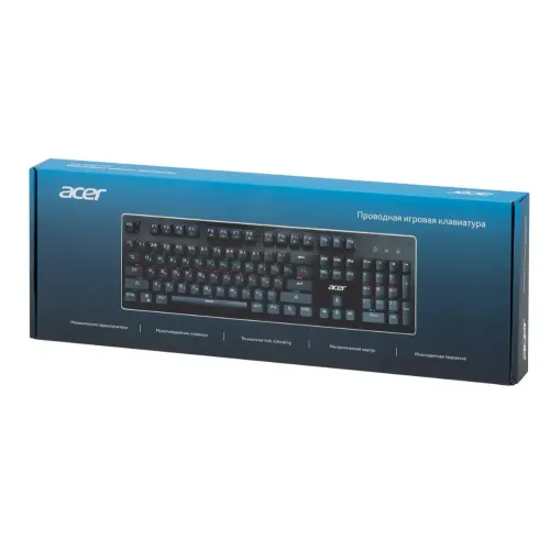 Клавиатура Acer OKW127 LED игровая черный