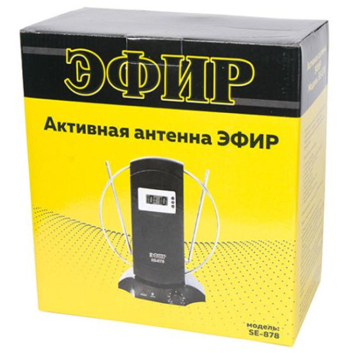 Антенна комнатная ЭФИР SE-878 DVB-T2/ДМВ+МВ,активная