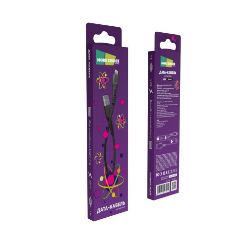 Кабель USB 2.0 A вилка - 8pin 1 м More choice K16i (Black)