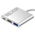 Коммутатор USB 2.0 WALKER WHUB-35 серебряный