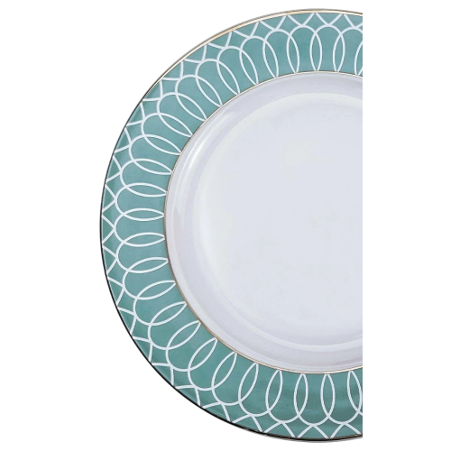 Набор столовый MONTSERRAT Porcelain, фарфор, белый/голубой, 24 пр.