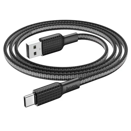 Кабель USB 2.0 A вилка - Type C 1 м HOCO X69 Black White