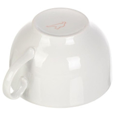 Чайная пара, 210 мл., фарфор, Дулевский фарфор, Янтарь, белая, 011042