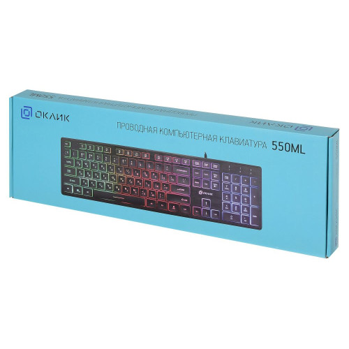 Клавиатура Oklick 550ML черный USB