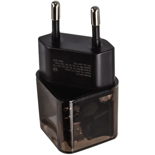 СЗУ WALKER 3А WH-61 GaN 30Вт, USB/Type-C, поддержка QC+PD, + кабель Type-C