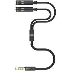 Разветвитель Jack вилка - Jack 2 розетка Pero AD07 Premium (*5)