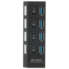 Коммутатор USB3.0 SMARTBUY SBHA-7304-B черный