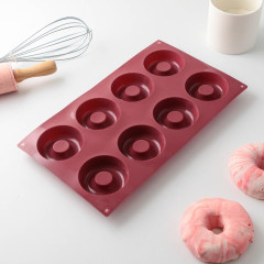 Форма для выпечки силикон Доляна «Сладости.Пончики», 29×17 см, 8 ячеек. (630809)