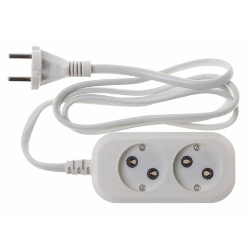 Удлинитель сетевой Buro BU-PSL2.1/W 1.5м (2 розетки) белый