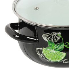 Кастрюля КМЗ, Мохито, эмаль, индукция , 2л, (61915-103/4)