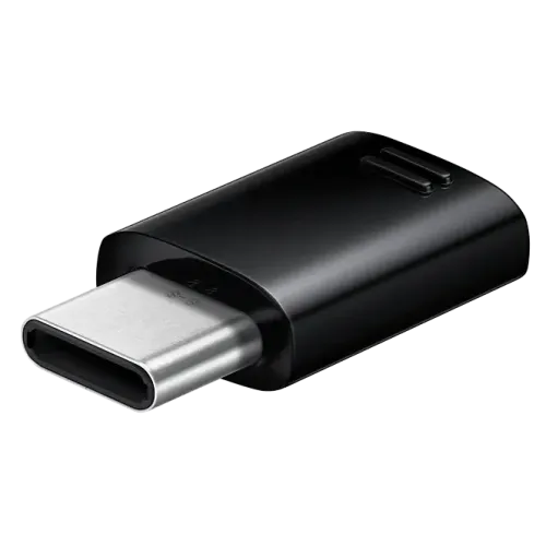 Переходник microUSB - Type C SAMSUNG EE-GN930KBRGRU за 1шт черн.