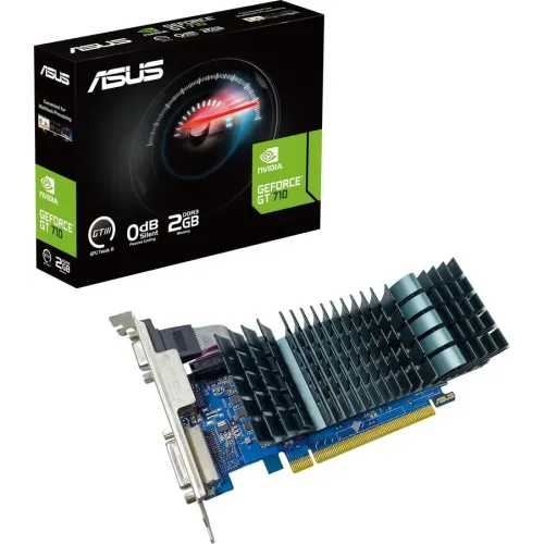 Видеокарта Asus PCI-E GT710-SL-2GD3-BRK-EVO NV GT710 2048Mb 64 DDR3 954/900 DVIx1/HDMIx1/CRTx1/HDCP