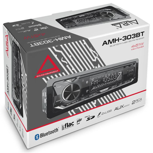 Автомагнитола-FLASH AURA AMH-303BT белый