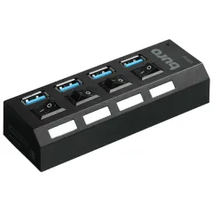 Коммутатор USB 3.0 Buro BU-HUB4-U3.0-L 4порт. черный