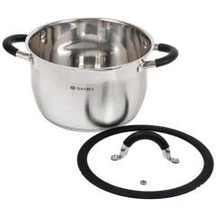 Кастрюля Daniks Орландо, нерж., индукция, 4,9 л. (GS-01435-22CA)