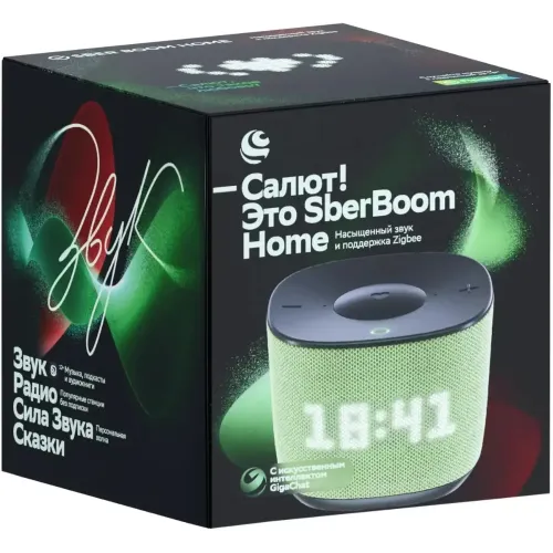 Умная колонка SBER Boom Home Фисташковый SBDV-00171V + Умный датчик температуры