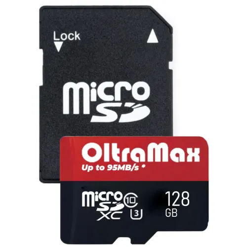 Карта micro-SD 128 GB OLTRAMAX Class 10 UHS-1 Premium (U3) [OM128GCSDXC
