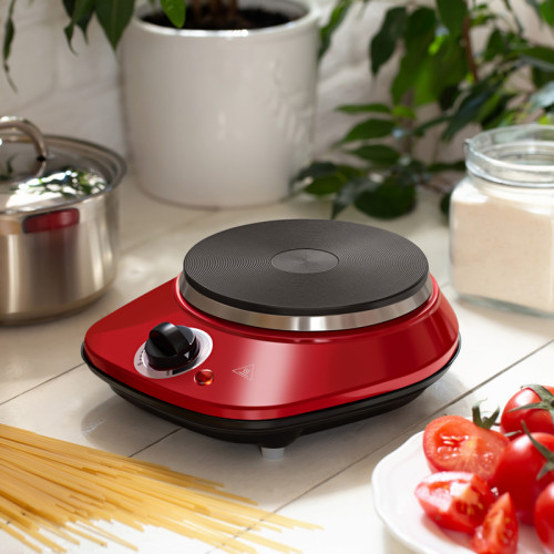 Настольная электроплита ARESA AR-4701 красная (диск 1) (*3)