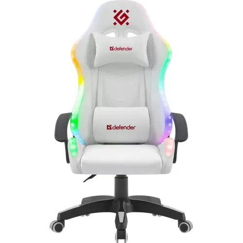 Кресло игровое Defender FACTOR X RGB экокожа белый