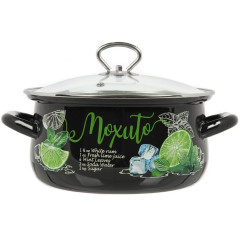 Кастрюля КМЗ, Мохито, эмаль, индукция , 2л, (61915-103/4)