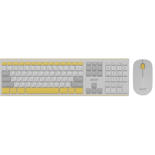 Клавиатура + Мышь Acer OCC200 желтый/белый