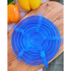 Крышки силиконовые HouseWives растягивающиеся, синие, 6 шт. (124449305)