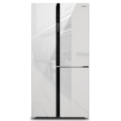 Холодильник Side-by-Side HYUNDAI CS6073FV белое стекло