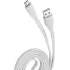 Кабель USB 2.0 A вилка - microUSB 1 м OLMIO 2.1A плоский белый