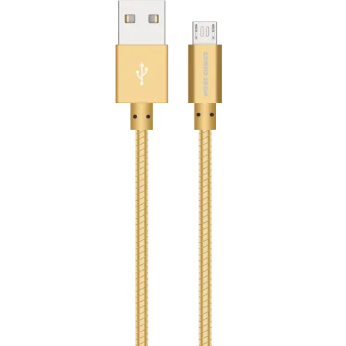 Кабель USB 2.0 A вилка - microUSB 1 м More choice K31m (Золотистый)