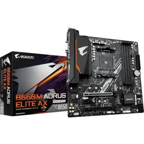 М/П SOC-AM4 Gigabyte B550M AORUS ELITE AX 4xDDR4 mATX