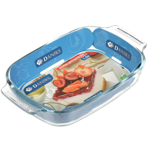 Форма для выпечки стекло DANIKS, прямоугольная, 17.8х29х5.2 см, 1.5 л, HSAP15LN