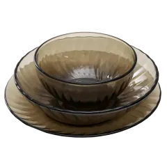 Набор столовый Elica, стекло, коричневый, 30 пр.(2348251)