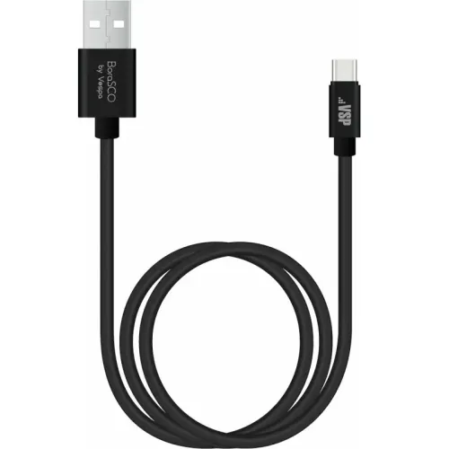 Кабель USB 2.0 A вилка - Type C 1 м Borasco 2А черный