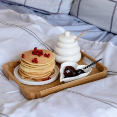 Банка д/меда 400мл с ложкой белая С7192/JC-10895 I.K