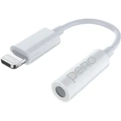 Кабель Lightning - AUX Jack 3.5mm Pero AD13 белый