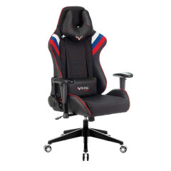 Кресло игровое Zombie VIKING 4 AERO белый/синий/красный текстиль/эко.кожа