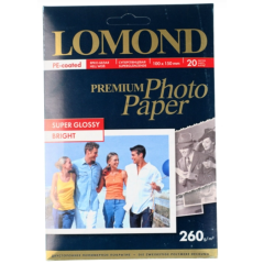 Бумага LOMOND 10х15 260г/м2 20л., cуперглянцевая (1103102)