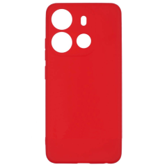 Бампер Tecno Spark Go 2023/Pop 7 Pro ZIBELINO Soft Matte красный с микрофиброй